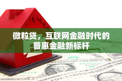 章贡微粒贷，互联网金融时代的普惠金融新标杆