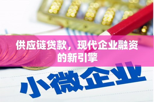 阿莲供应链贷款，现代企业融资的新引擎