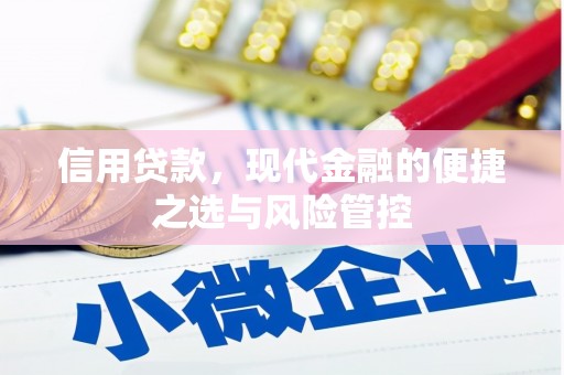 阿莲信用贷款，现代金融的便捷之选与风险管控