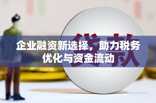 南川企业融资新选择，助力税务优化与资金流动