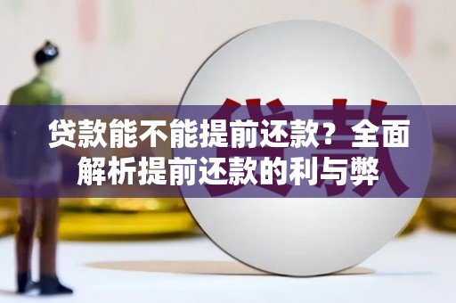 农安贷款能不能提前还款？全面解析提前还款的利与弊