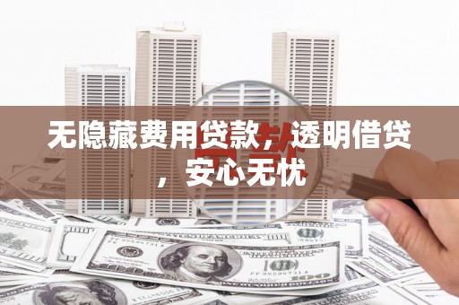 依安无隐藏费用贷款，透明借贷，安心无忧