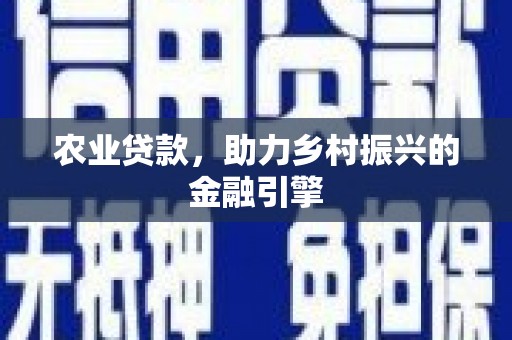 黎平农业贷款，助力乡村振兴的金融引擎