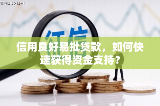花莲信用良好易批贷款，如何快速获得资金支持？