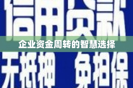 清远企业资金周转的智慧选择