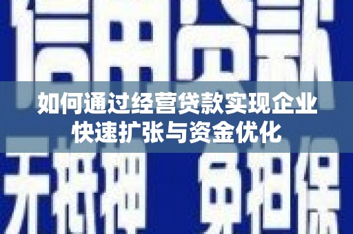 新园如何通过经营贷款实现企业快速扩张与资金优化