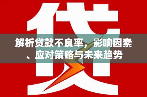 黔西解析贷款不良率，影响因素、应对策略与未来趋势
