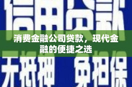 盐源消费金融公司贷款，现代金融的便捷之选