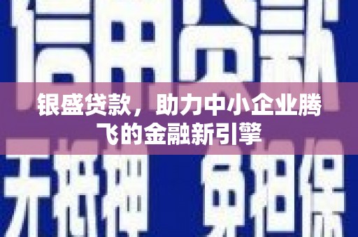 突泉银盛贷款，助力中小企业腾飞的金融新引擎
