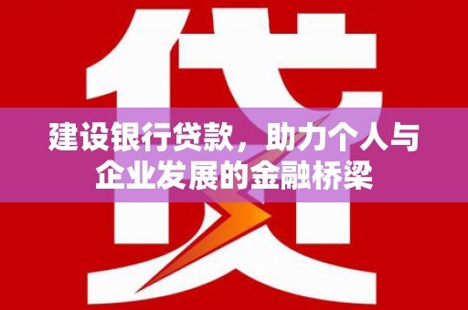 津南建设银行贷款，助力个人与企业发展的金融桥梁