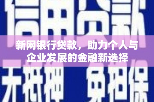 淳化新网银行贷款，助力个人与企业发展的金融新选择