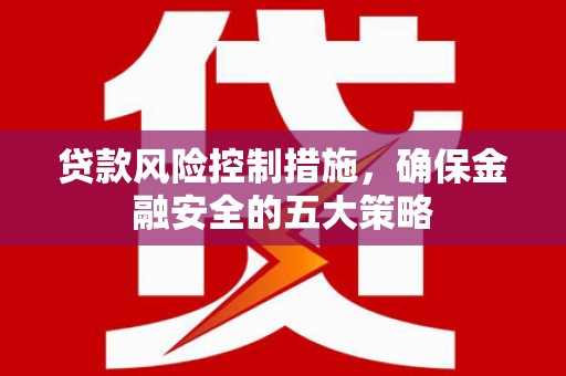 偃师贷款风险控制措施，确保金融安全的五大策略