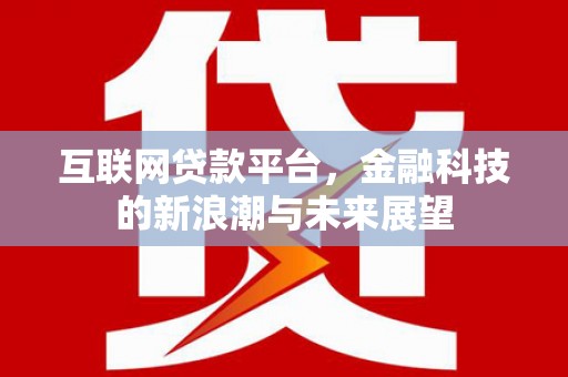 库车互联网贷款平台，金融科技的新浪潮与未来展望