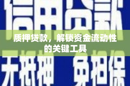 泰和质押贷款，解锁资金流动性的关键工具
