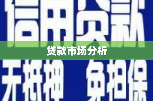 北海新区贷款市场分析
