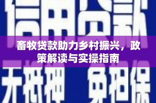 浠水畜牧贷款助力乡村振兴，政策解读与实操指南