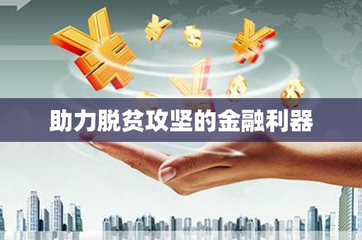 池上助力脱贫攻坚的金融利器