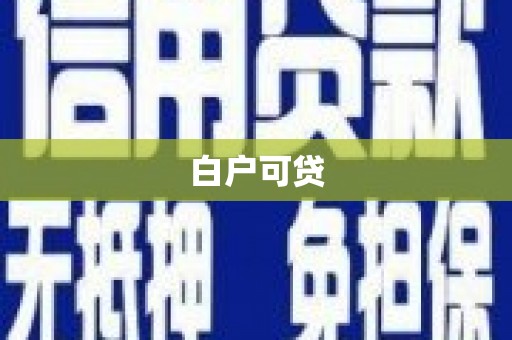 枣阳白户可贷