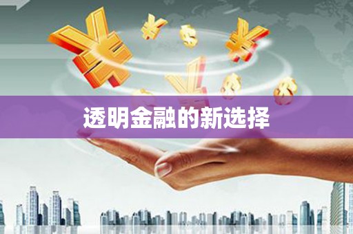 新和透明金融的新选择