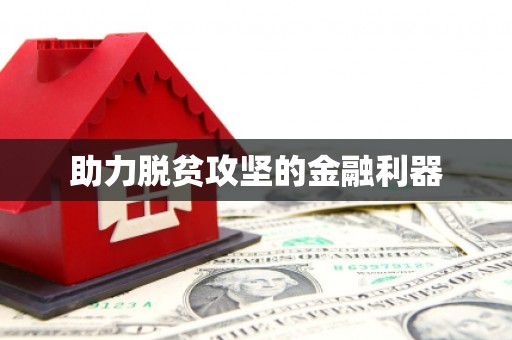 新和助力脱贫攻坚的金融利器