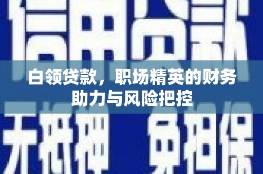 顺庆白领贷款，职场精英的财务助力与风险把控